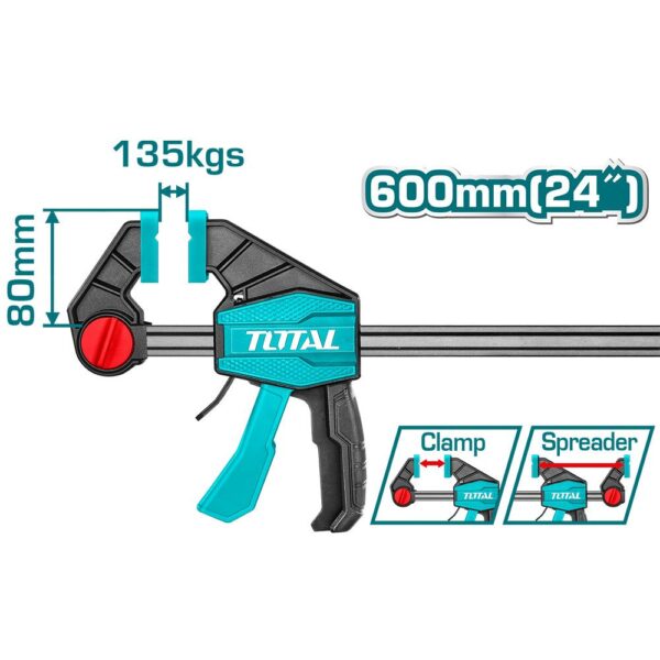 PRENSA SARGENTO DE BARRA 80X600 MM 24 INDUSTRIAL TOTAL (THT1346802)