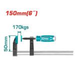 PRENSA SARGENTO EN F 50X150MM GRADUABLE INDUSTRIAL TOTAL (THT1320501)