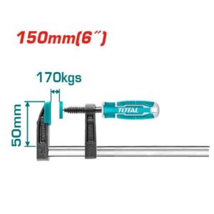 Prensa Sargento en F 50X150MM Graduable Industrial Total (THT1320501)