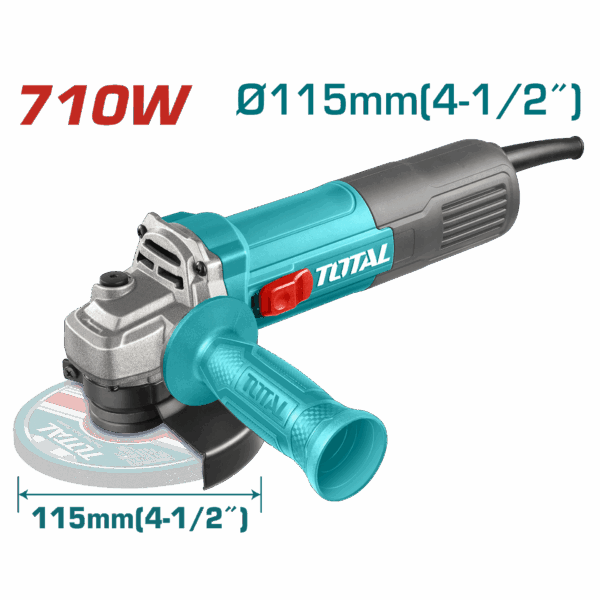 PULIDORA 4 1/2  710W INCLUYE MANGO AUXILIAR  INDUSTRIAL TOTAL (UTG10711576)