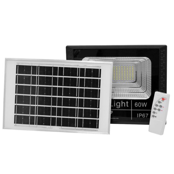 REFLECTOR LED 60W LUZ DIA + PANEL SOLAR (IP67) (INFRS2-60W)