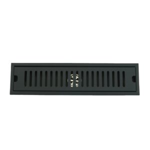 REJILLA SIFON PISO CORRIENTE ACERO INOXIDABLE NEGRA 10x40CM UDUKE (HT1589)