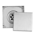 REJILLA SIFON PISO INVISIBLE  ACERO INOXIDABLE 10X10 UDUKE  (HT1582)
