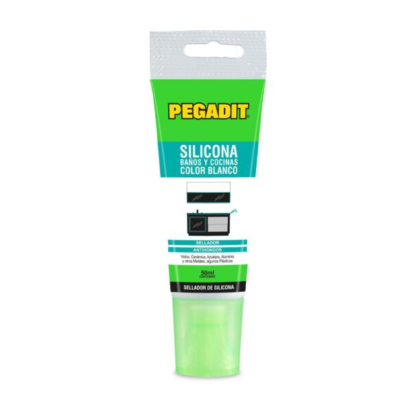 SILICONA PEGADIT 50ML BLANCA (BANOS Y COCINA) (BOLSA X 12)