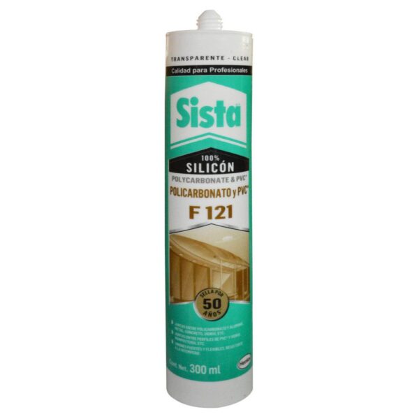 SILICONA TUBO SISTA POLICARBONATO Y PVC TRASPARENTE 300 ML(F121) (2591113)