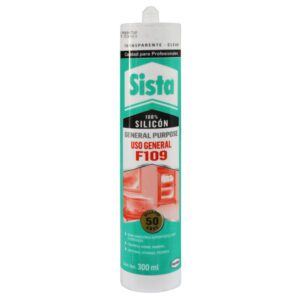 SILICONA TUBO SISTA USO GENERAL TRASPARENTE 300 ML(SL500) (FT109) (P/PECERA)(2677054)