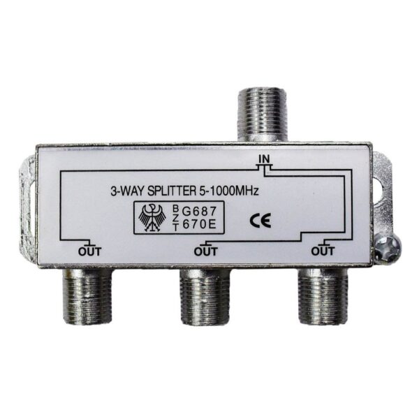 SPLITTER TV FINO X 3 SALIDAS UDUKE (5-1000 MHZ) (ESPLITER) (HT30288)(HT90150)