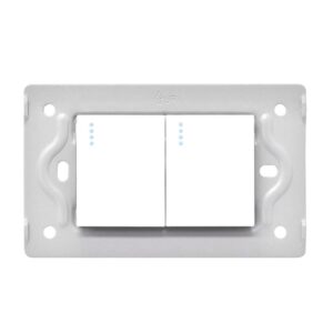 Swiche Doble Luxor Blanca Intercambiable sin Tapa Duke Energy (V9-007)