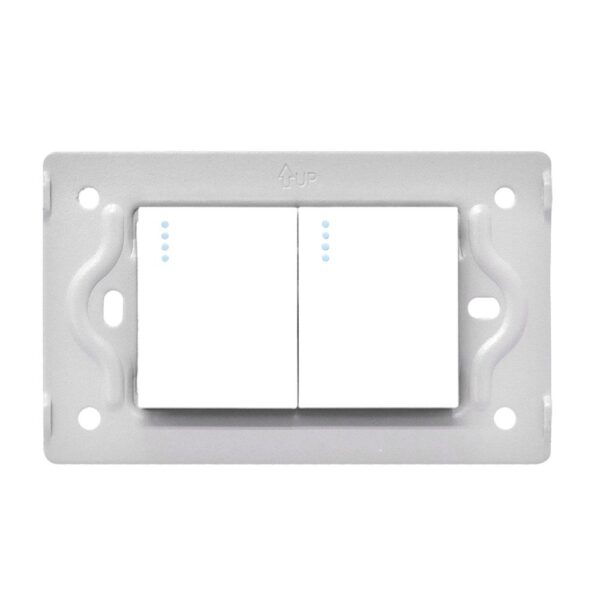 SWICHE DOBLE LUXOR BLANCA INTERCAMBIABLE SIN TAPA DUKE ENERGY (V9-007)