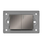 SWICHE DOBLE LUXOR GRIS INTERCAMBIABLE SIN TAPA DUKE ENERGY (V3-007)