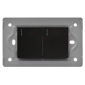 Swiche Doble Luxor Negra Intercambiable sin Tapa Duke Energy (V17-007)