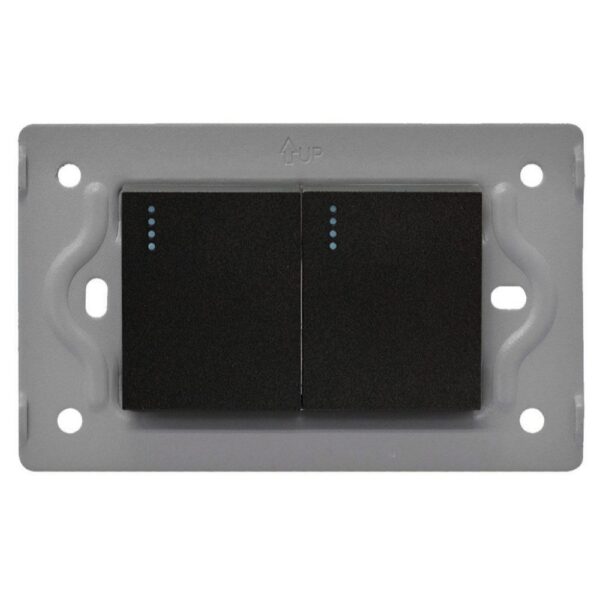 SWICHE DOBLE LUXOR NEGRA INTERCAMBIABLE SIN TAPA DUKE ENERGY (V17-007)