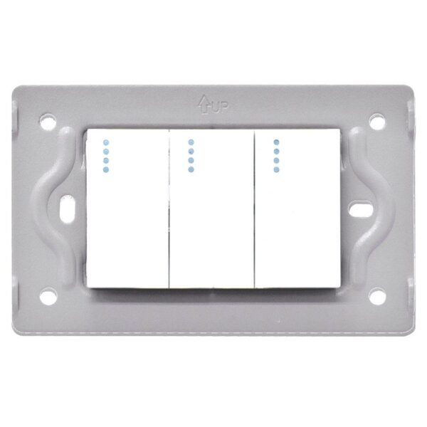 SWICHE TRIPLE LUXOR BLANCA INTERCAMBIABLE SIN TAPA DUKE ENERGY (V9-009)