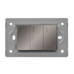 SWICHE TRIPLE LUXOR GRIS INTERCAMBIABLE SIN TAPA DUKE ENERGY (V3-009)