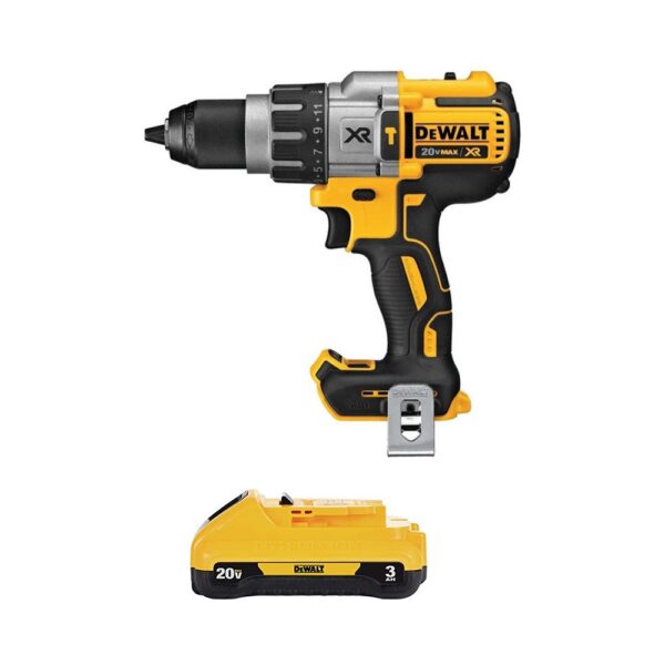 TALADRO ATORNILLADOR RECARGABLE DEWALT 1 BATERIA 3AH PERCUTOR 1/2 20V MAX XR SIN ESCOBILLAS (DCD996B-A)