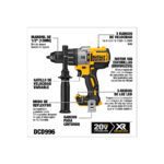 TALADRO ATORNILLADOR RECARGABLE DEWALT 1/2 20V MAX XR SIN ESCOBILLAS BATERIA Y CARGADOR NO INCLUIDO (DCD996B)