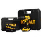 TALADRO ATORNILLADOR RECARGABLE DEWALT 2 BATERIAS PERCUTOR 1/2 20V SIN ESCOBILLAS (DCD7781S2A-B3) CAJA PLASTICA + KIT 100 PCS