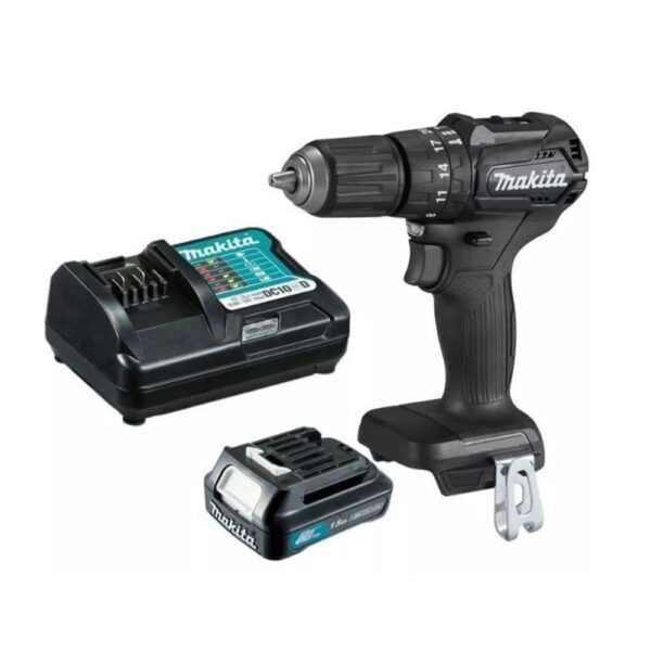 TALADRO ATORNILLADOR RECARGABLE MAKITA 3/8 12V PERCUTOR + 1 BATERIAS 1.5AH + 1 CARGADOR (HP333DYX3B)