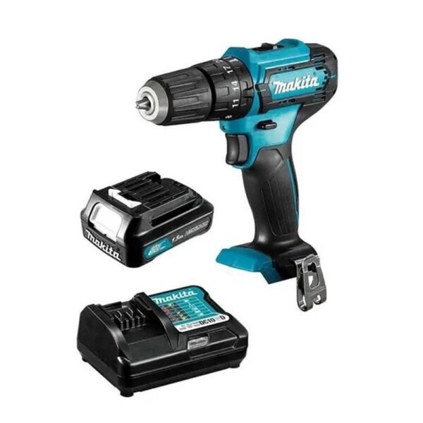 TALADRO ATORNILLADOR RECARGABLE MAKITA 3/8 12V PERCUTOR CXT + 1 BATERIA + 1CARGADOR ION LITIO (HP333DWYX3)