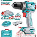 TALADRO ATORNILLADOR INALAMBRICO 1/2 20V 60NM INCLUYE 2 BATERIA DE 2.0AH, CARGADOR,47 ACCESORIOS TOTAL (UTDLI20602)