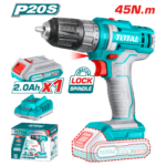 TALADRO INALAMBRICO 1/32/3/8" 20V INCLUYE 1 BATERIA 2.0Ah Y 1 CARGADOR INDUSTRIAL TOTAL(UTDLI200518)