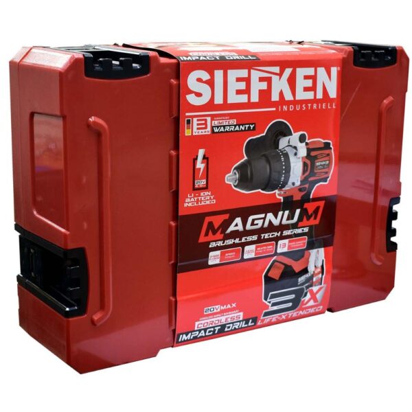 TALADRO SIEFKEN MAGNUM PERCUTOR 1/2 INALAMBRICO INDUSTRIAL 20V MAX(SBS001)