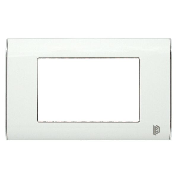 TAPA LUXOR BLANCA Y BORDE CROMADO DUKE ENERGY (V18-02BC)