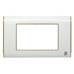 Tapa Luxor Blanca y Borde Dorado Perla Duke Energy (V18-02BD)