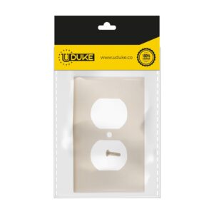 TAPA PLASTICA TOMA DOBLE BEIGE T/L RETIE PQT X 2 UDUKE