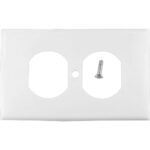 TAPA PLASTICA TOMA DOBLE BLANCA T/L R/G (CUADRADA) (RETIE)