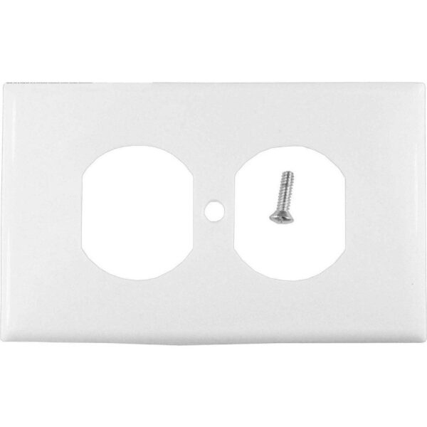 TAPA PLASTICA TOMA DOBLE BLANCA T/L R/G (CUADRADA) (RETIE)