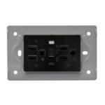 TOMA DOBLE GFCI LUXOR NEGRO DUKE ENERGY (15A-127V) (V17-020)