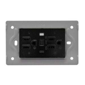 Toma Doble Gfci Luxor Negro Duke Energy (15A-127V) (V17-020)