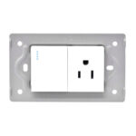 TOMA SWICHE LUXOR BLANCA INTERCAMBIABLE SIN TAPA DUKE ENERGY (V9-018)