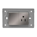 TOMA SWICHE LUXOR GRIS INTERCAMBIABLE SIN TAPA DUKE ENERGY (V3-018)