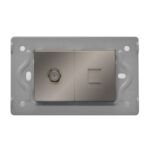 TOMA TELEFONO + TV LUXOR GRIS INTERCAMBIABLE SIN TAPA DUKE ENERGY (V3-036)