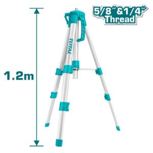 Tripode 1200 MM Aluminio Tuercas de 5/8 y 1/4 Total (TLLT01152)
