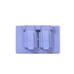 TAPA PLASTICA PARA TOMA DOBLE GRIS PARA EXTERIOR (INTEMPERIE)(TTA49)