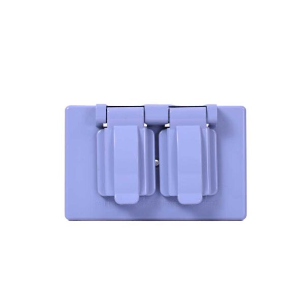 TAPA PLASTICA PARA TOMA DOBLE GRIS PARA EXTERIOR (INTEMPERIE)(TTA49)