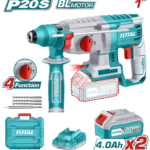 TALADRO ROTOMARTILLO 20V SDS PLUS 2.5 JULES INCLUYE 2 BATERIAS Y 1 CARGADOR SUPER TOTAL (UTRHLI202287)