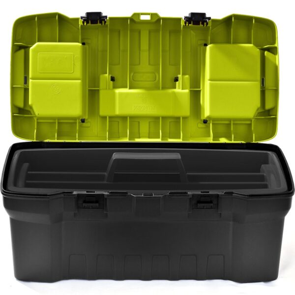 CAJA HERRAMIENTA 20 CON BANDEJA ORGANIZADORA NEGRO-VERDE RIMAX (13807)