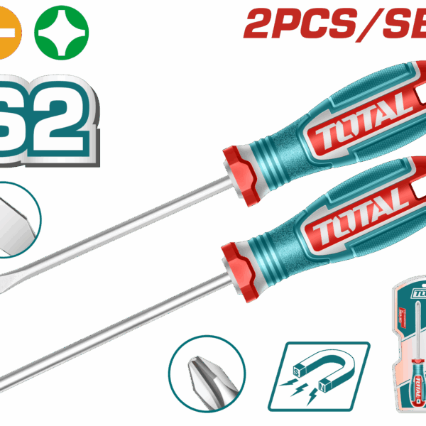 JUEGO DESTORNILLADORES X 2 PZS PUNTA INMANTADA SUPER TOTAL (TKSDS0226)