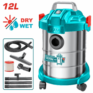 Aspiradora y Sopladora para Humedo y Seco 12L 800W Incluye Accesosiros Super Total (UTVC14122)