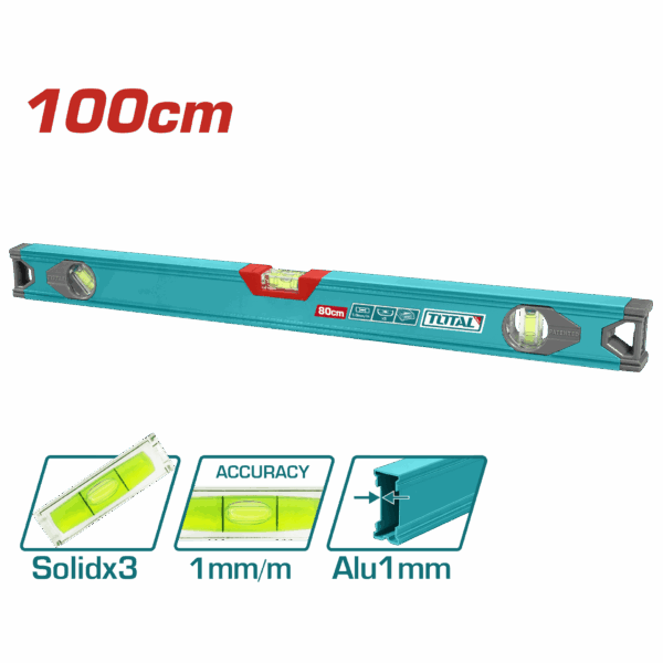 NIVEL 100 CM ALUMINIO SUPER  TOTAL  (TMT210016)