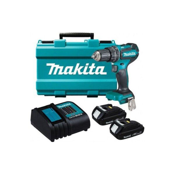 TALADRO ATORNILLADOR PERCUTOR RECARGABLE MAKITA 2 BATERIA 1.5AH 1/218V (DHP487SYX2)