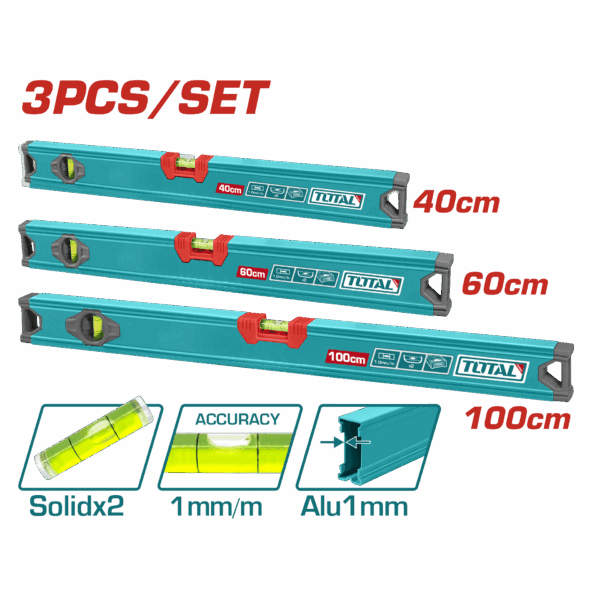 JUEGO DE NIVEL X 3 PCS 40,60,100CM SUPER TOTAL (THT10403)