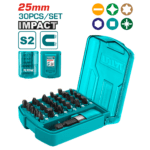 Juego de Puntas Destornillador Imantadas x 30 PCS Industrial Super Total (TACSD18306)
