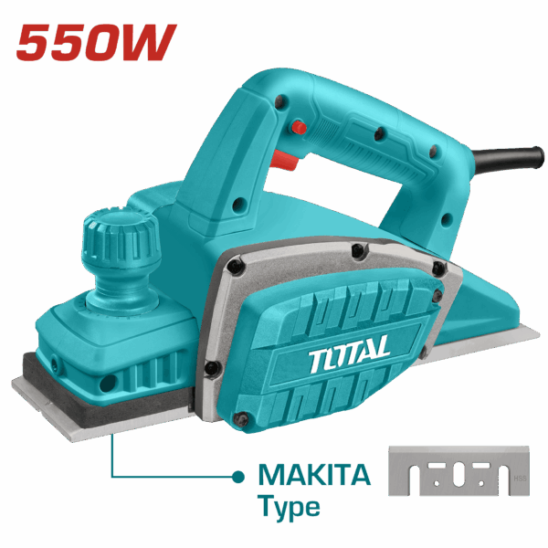 CEPILLO ELECTRICO 550W 120V INCLUYE GUIA INDUSTRIAL TOTAL (UTL5508216)