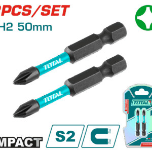 Puntas Taladro Imantada 50MM (+) (+) Juego x 2 Pzs Industrial Super Total (TACIM71PH250)