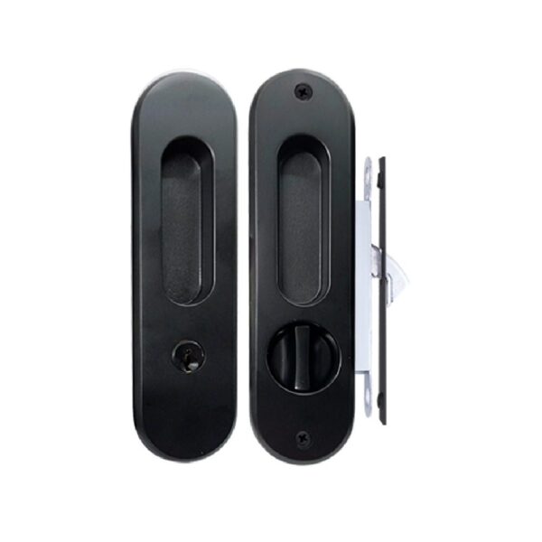 CERRADURA PARA PUERTA CORREDIZA LLAVE- PERILLA NEGRA (779302)*
